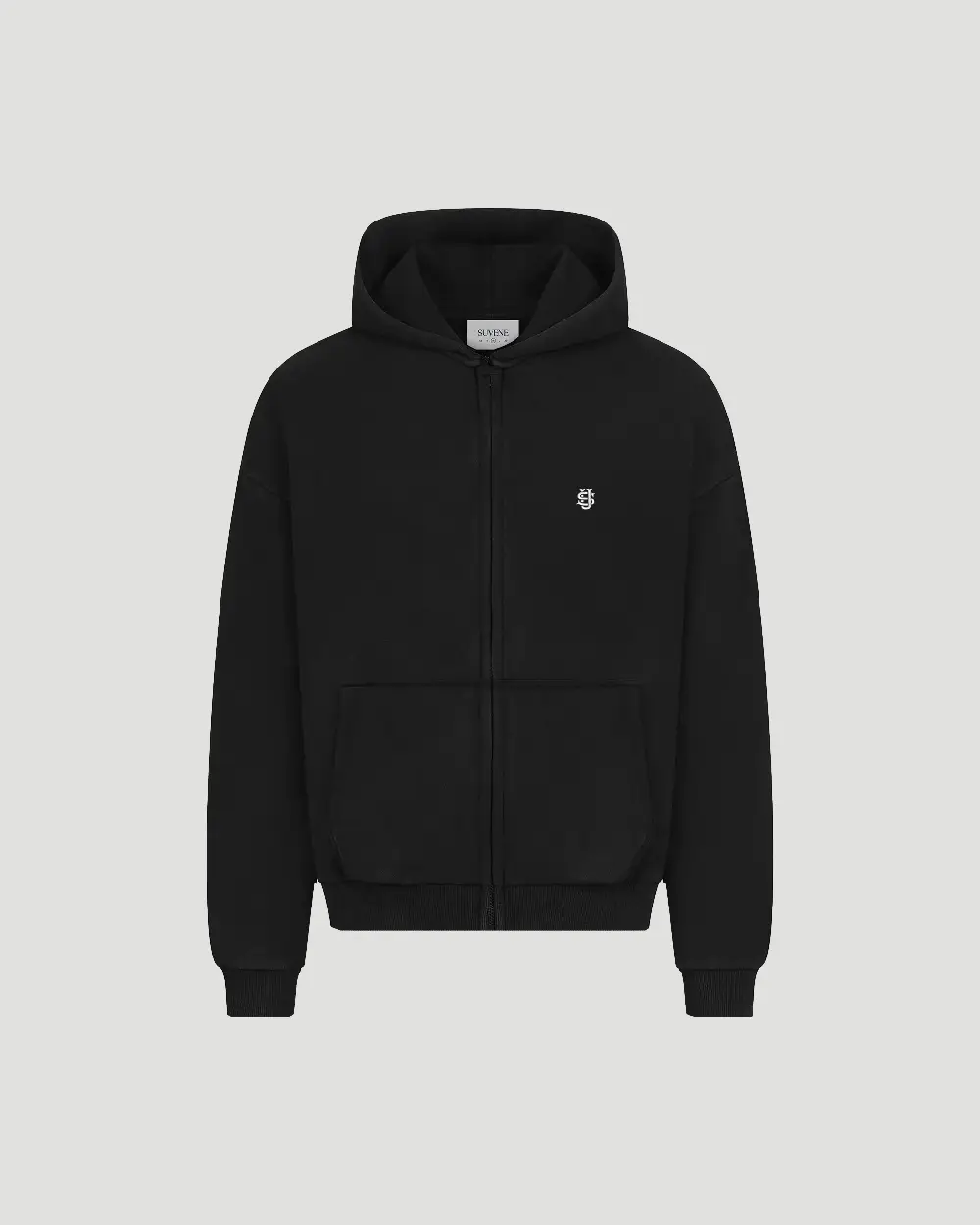 SU Zipper Hoodie Black – Suvene (2) SU Zipper Hoodie Black – Suvene (2)