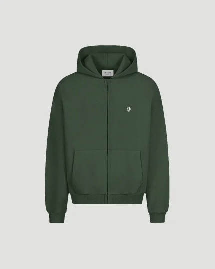 SU Zipper Hoodie Green – Suvene (2)