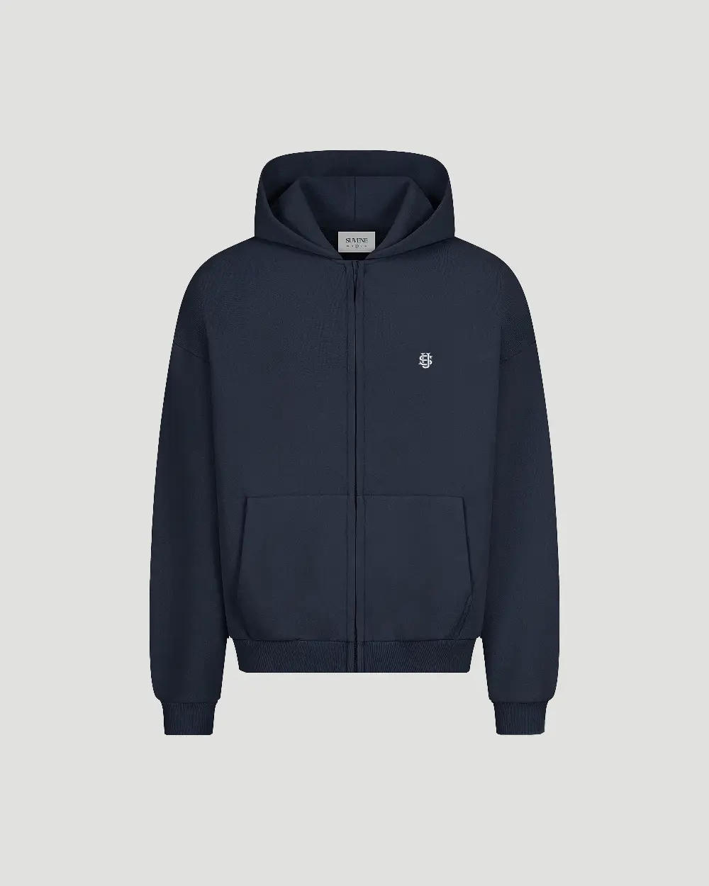 SU Zipper Hoodie Navy – Suvene (2) SU Zipper Hoodie Navy – Suvene (2)
