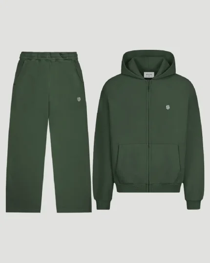Su Zipper Tracksuit Green – Suvene (7)